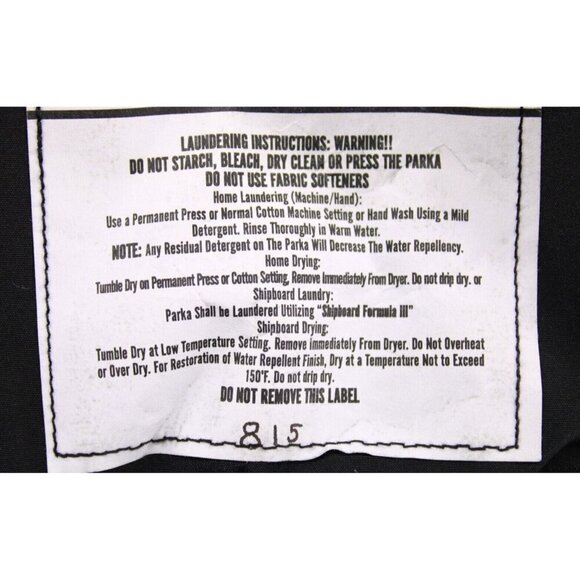 US Navy Parka Working Digital Camo Blue Waterproof Hooded Jacket Sz S - Picture 8 of 9